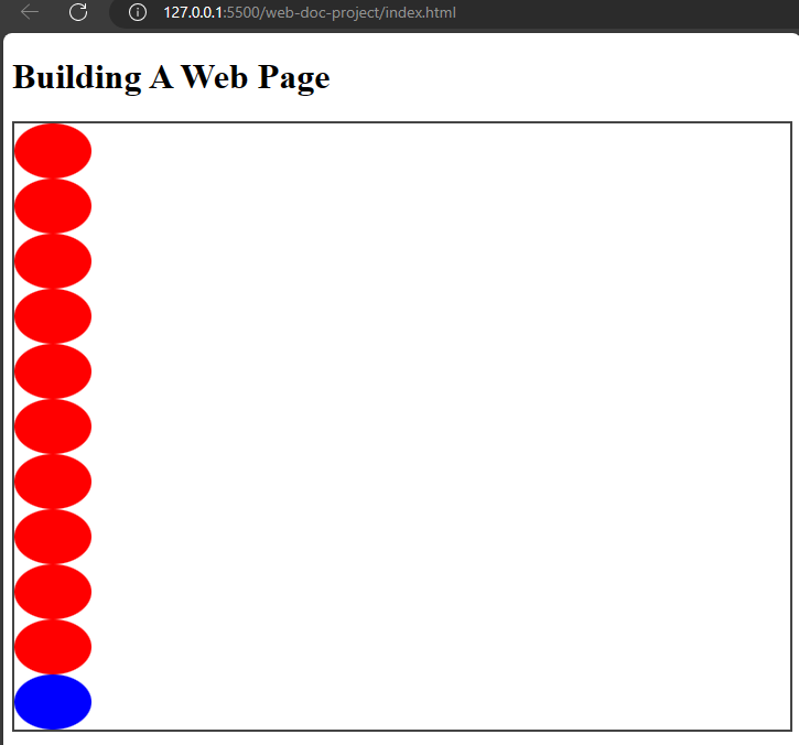 A screenshot of grid property on css