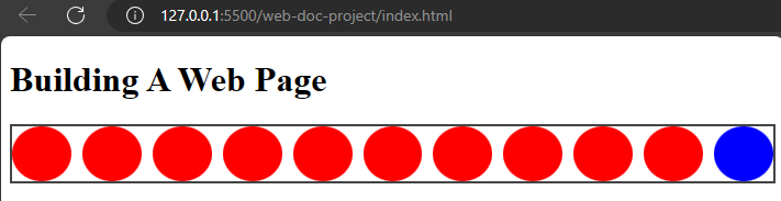 A screenshot of flex property on css