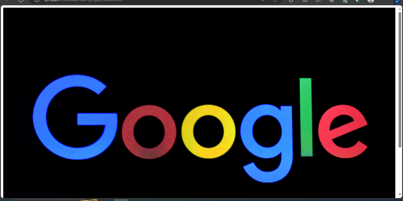 A screenshot of the google image showing on the browser