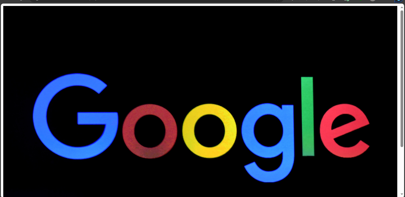 A screenshot of the google image showing on the browser