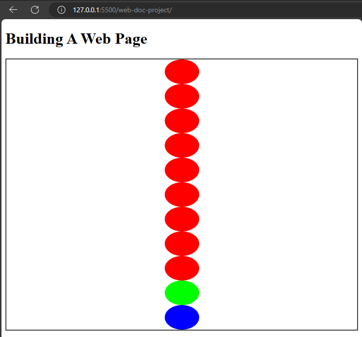 A screenshot of grid property on css